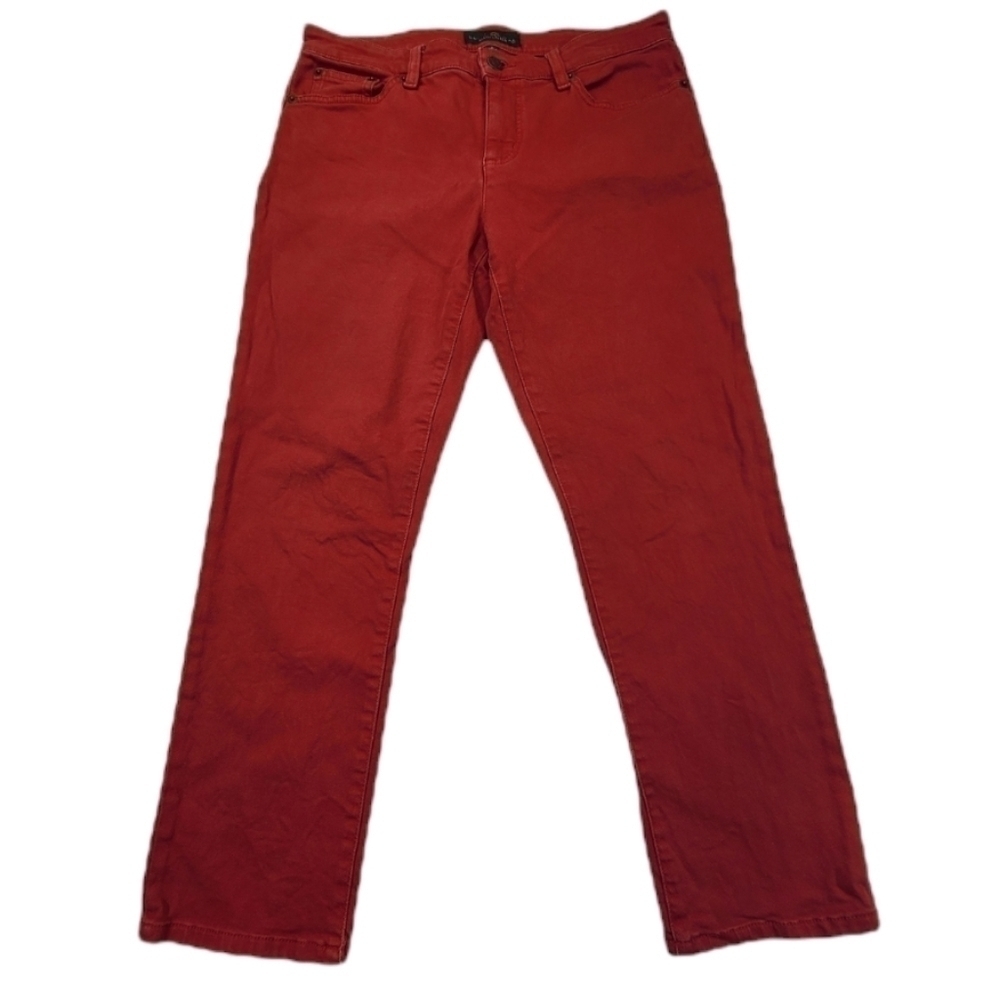 Lauren Ralph Lauren Modern Straight Crop Jeans Red, Size 8
